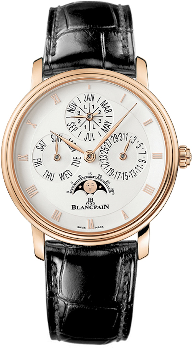 Blancpain Villeret Perpetual Calendar 6057 3642 55B 38mm in Rose