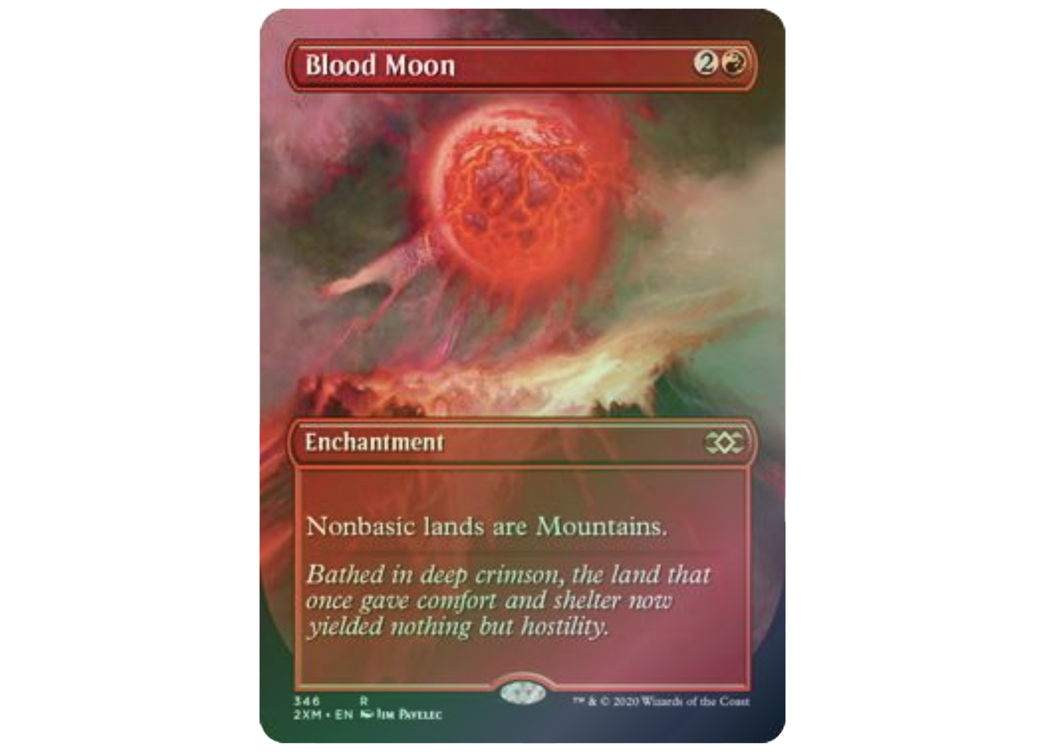 Blood Moon (Borderless) (Foil) Double Masters Rare #346 (Ungraded