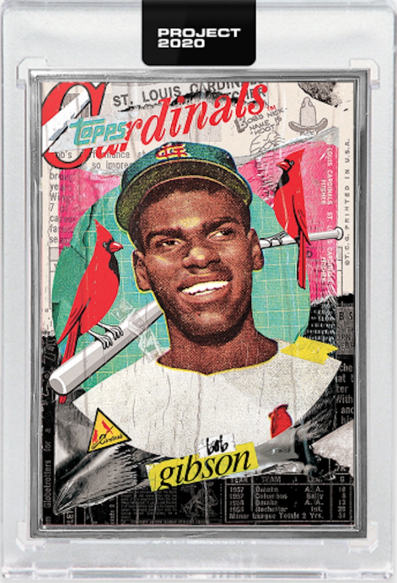 Bob Gibson 1959 Topps Project 2020 Tyson Beck Artist Proof /20 70