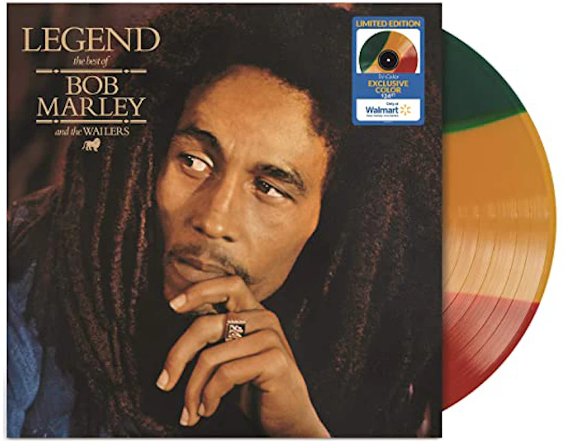 Bob Marley Legend The Best Bob Marley Walmart Exclusive LP Vinyl Green, Yellow & Red ES