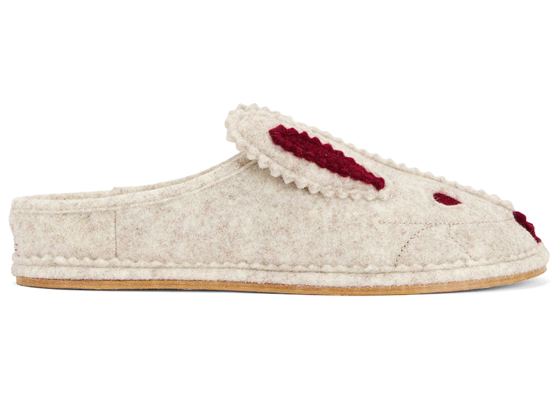 Bode Rabbit Slipper Cream Red Men's - MRS26FW002 - US