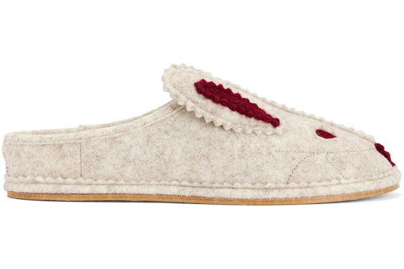 Bode Rabbit Slipper Cream Red Men's - MRS26FW002 - US