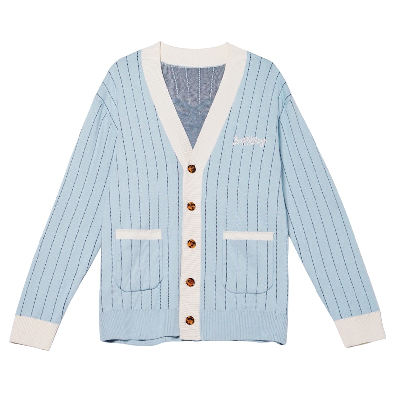 Bogey Boys Cardigan Sweater Powder Blue Men's - FW21 - US