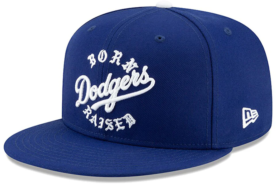 Born X Raised Los Angeles Dodgers Script Fitted Hat Blue - FW19 Men's - GB