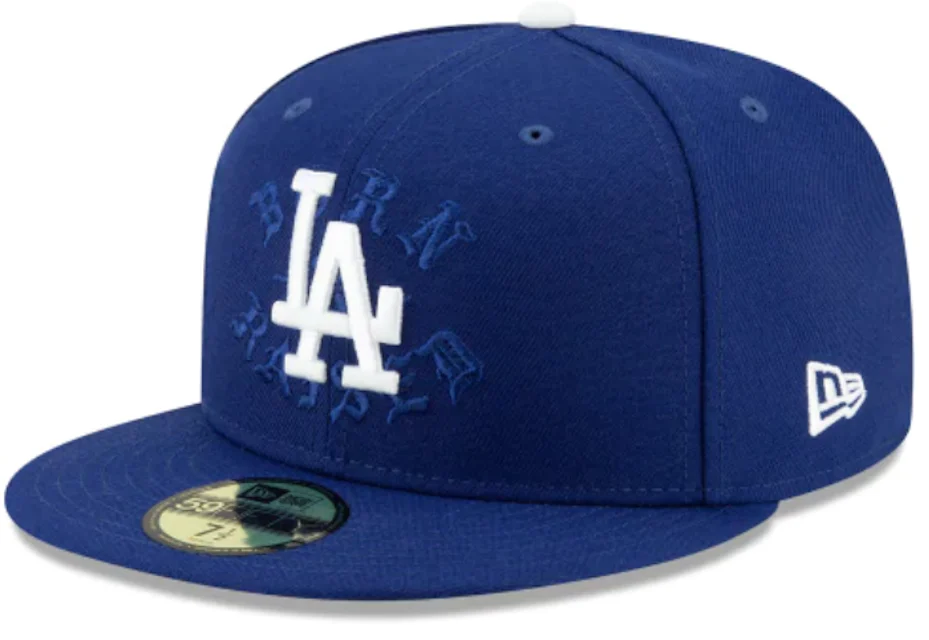 Born X Raised Los Angeles Dodgers Shadow Fitted Hat Blue Men's - FW19 - US