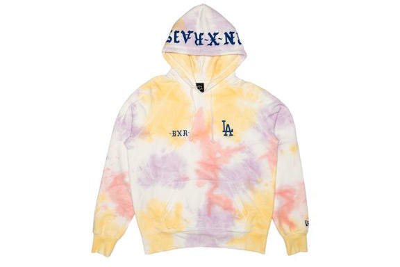 Born X Raised Los Angeles Dodgers Tie Dye Hoodie Sunset