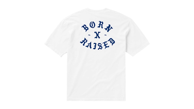 Born X Raised Rocker Tee White/Blue
