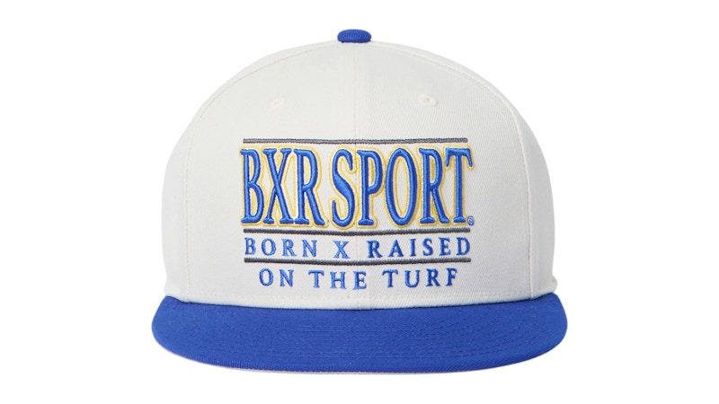 Born X Raised University Snapback Cream/Blue