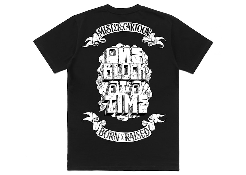 特売 アプリ Mr Cartoon BORN RAISED PELON TEE BLACK 黒 Tシャツ