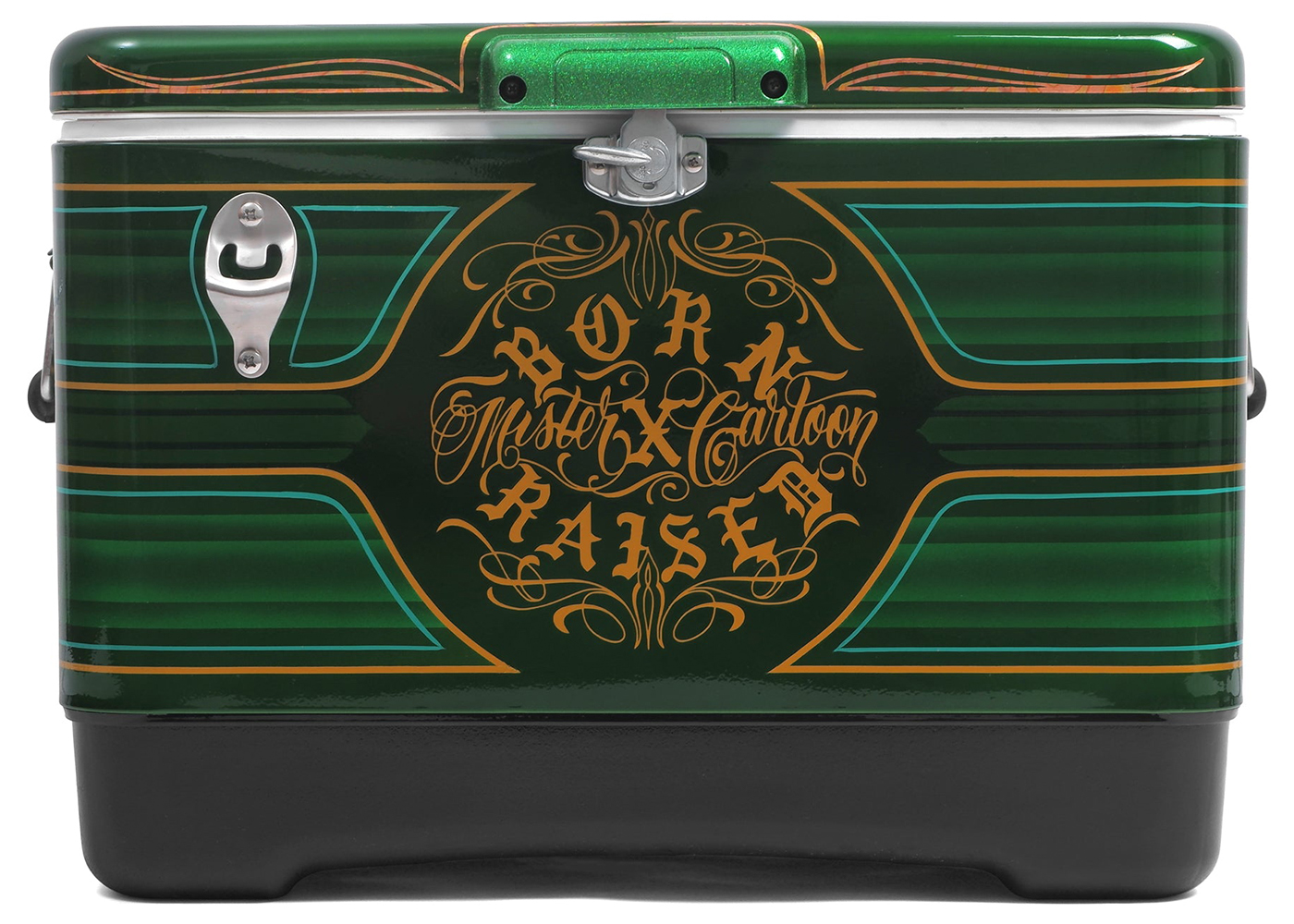 Born X Raised x Mister Cartoon Candy Painted IGLOO Cooler Green 