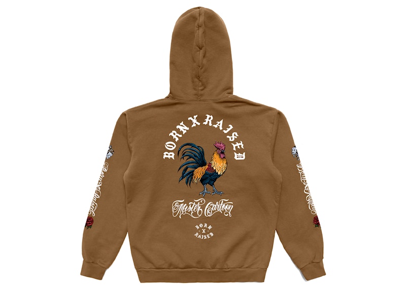 Born X Raised x Mister Cartoon Gallo Fino Hoodie Camel Men's - US