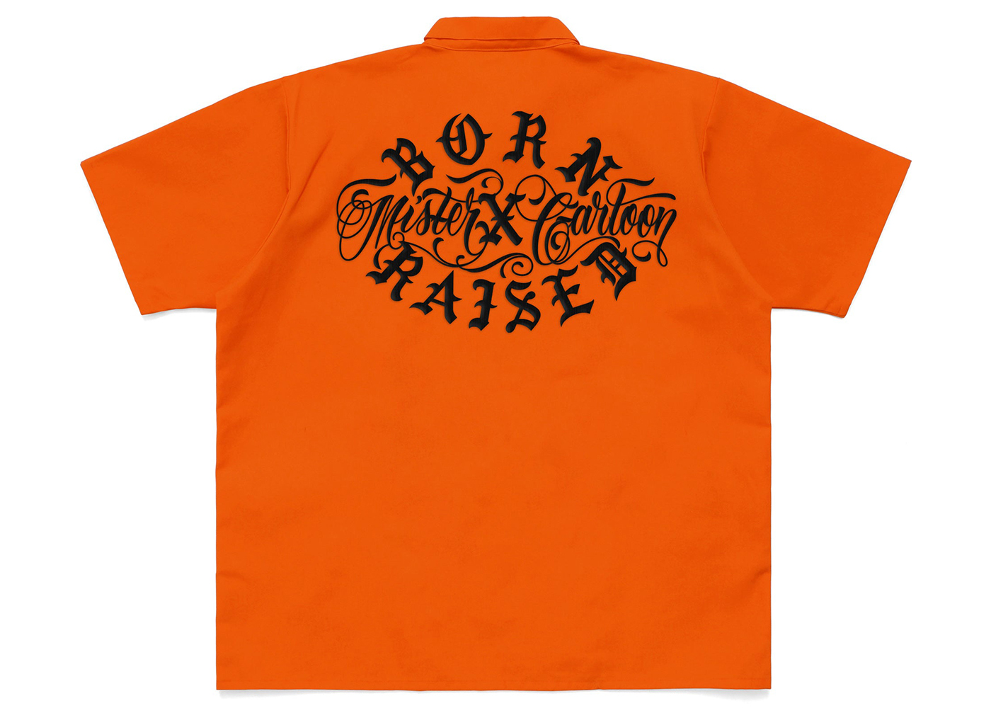 Born X Raised x Mister Cartoon x Ben Davis Work Shirt Orange Men's