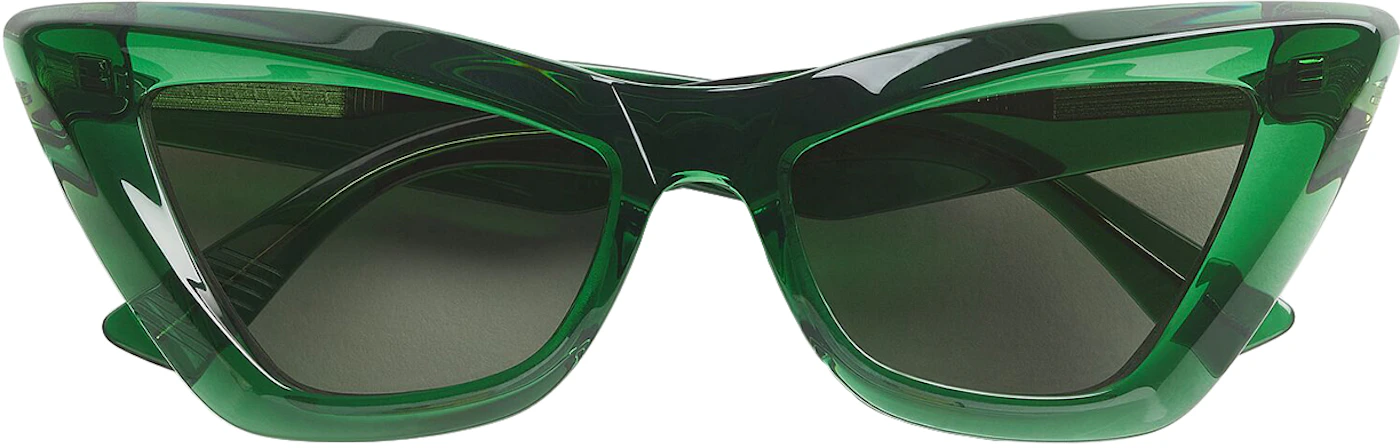 Bottega Veneta Angle Cat-Eye Sunglasses Green/Green (660165V2Q303344) in  Acetate - US