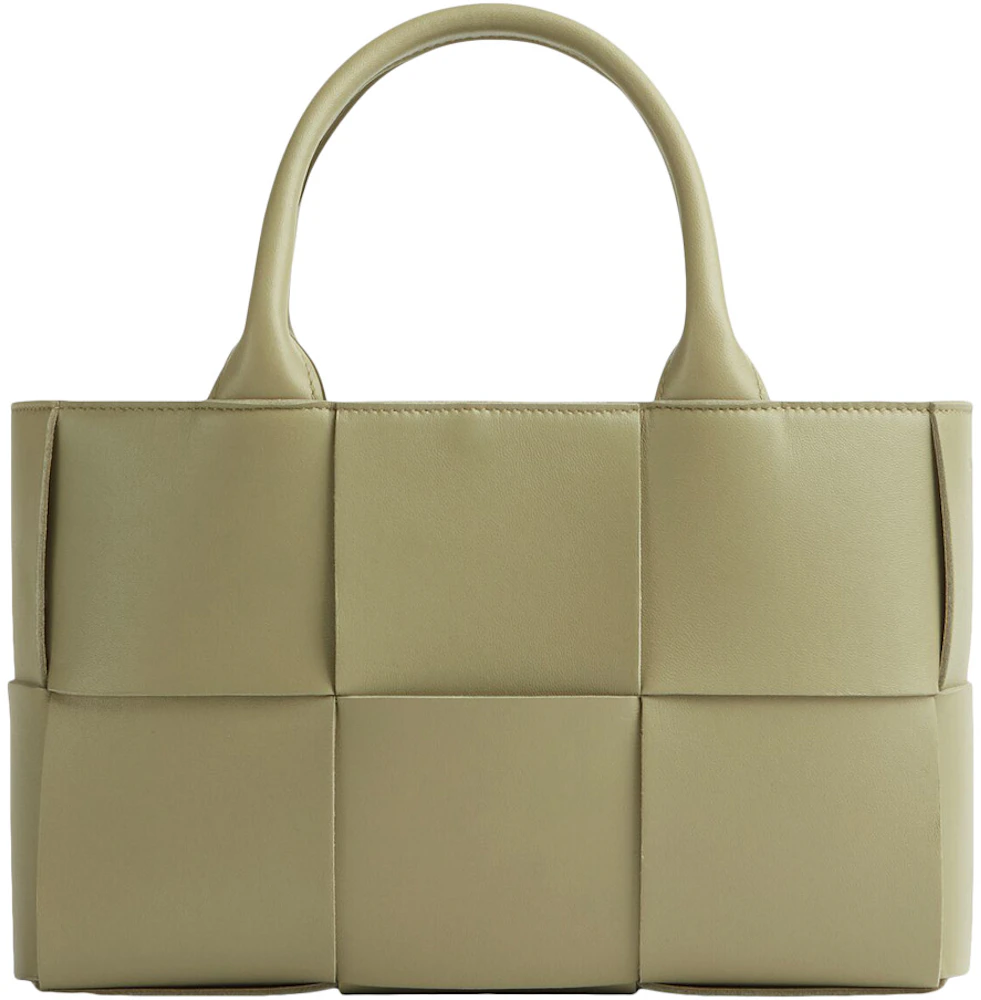 Bottega Veneta Arco Tote Bag Mini Kiwi in Leather with Silver-tone - US