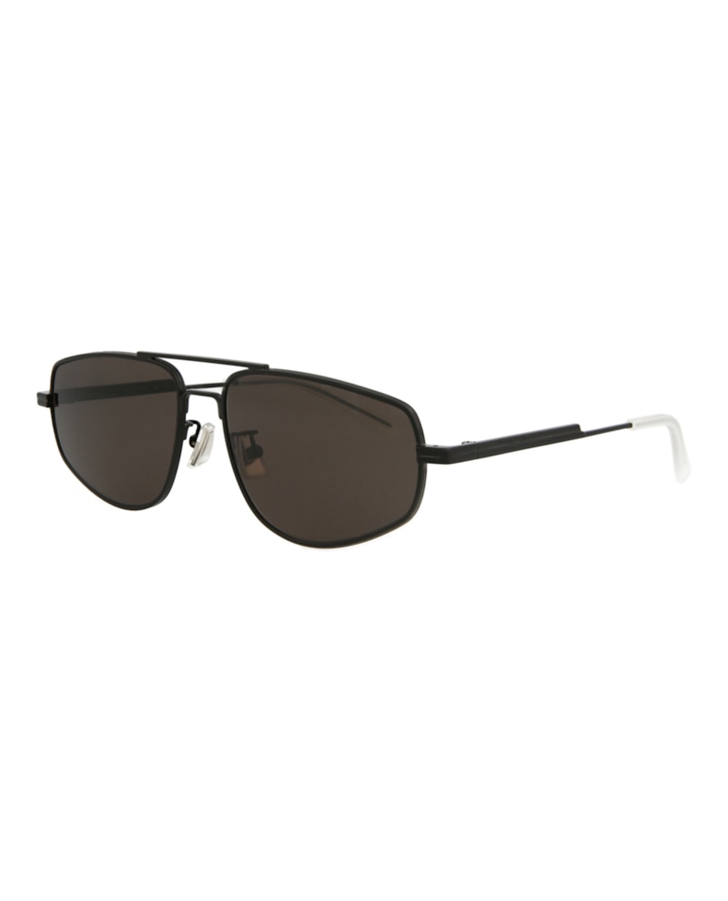 Pre-owned Bottega Veneta Men's  Aviator Sunglasses/30011527001) In Black/grey (bv1125s