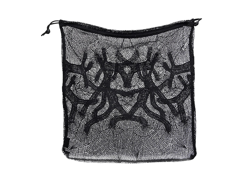 Pre-owned Bottega Veneta Women's Bolso Mesh Drawstring Pouch In Black