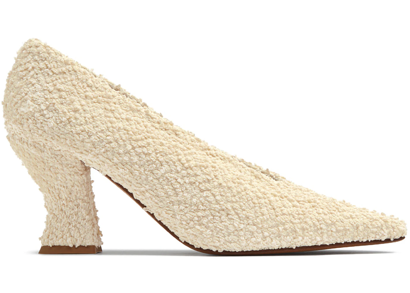 Bottega Veneta Bouclé Almond Pump 75 Off White (Women's