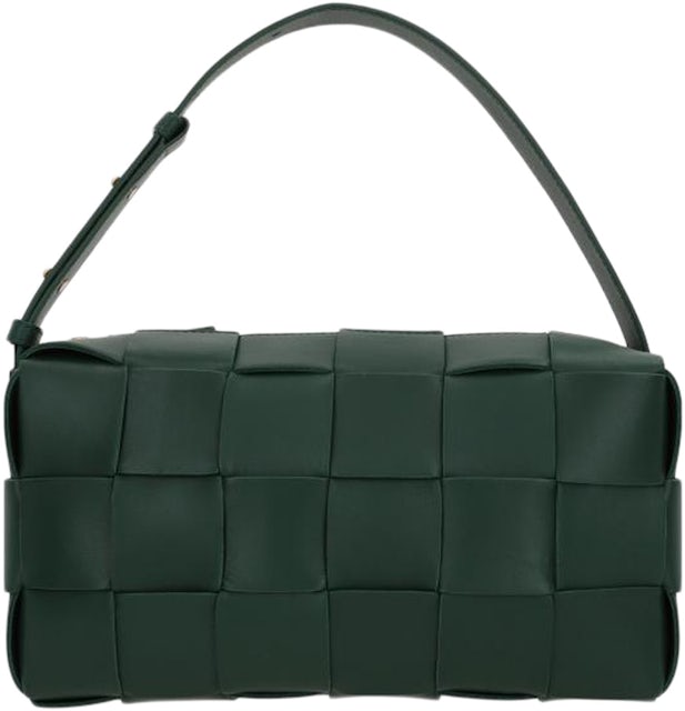 Bottega Veneta Brick Cassette Shoulder Bag Maxi Intrecciato Raintree in  Lambskin Leather with Gold-tone - US