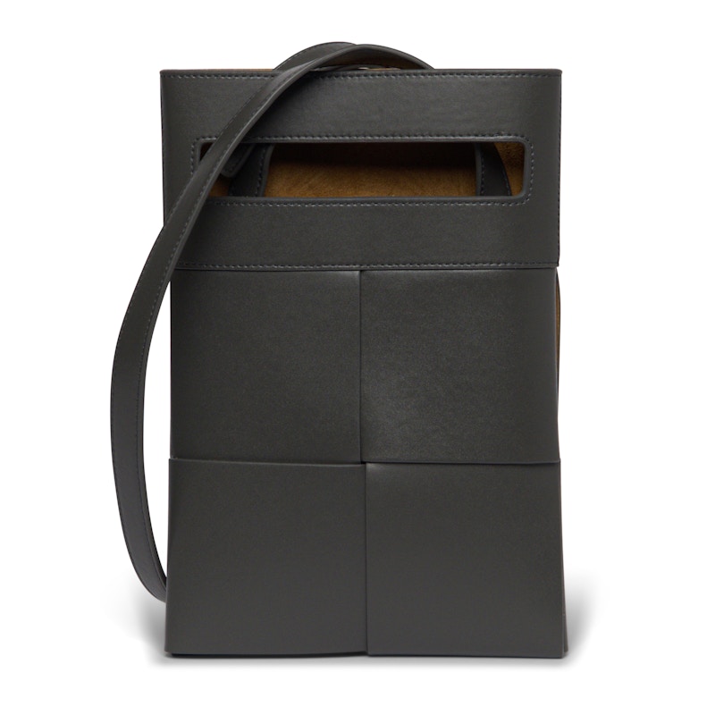 Pre-owned Bottega Veneta Men's Calfskin Crossbody In Grey