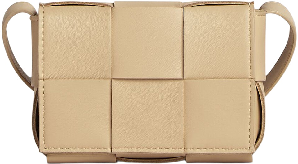Bottega Veneta Candy Cassette Crossbody Bag Mini Intreccio Porridge in  Lambskin Leather with Gold-tone - US