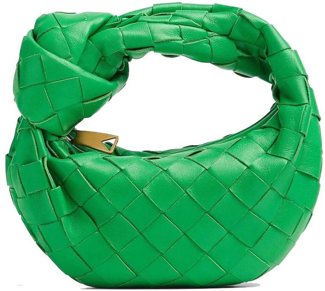 Bottega Veneta Candy Jodie Bag in Parakeet & Gold, Green. Size all.