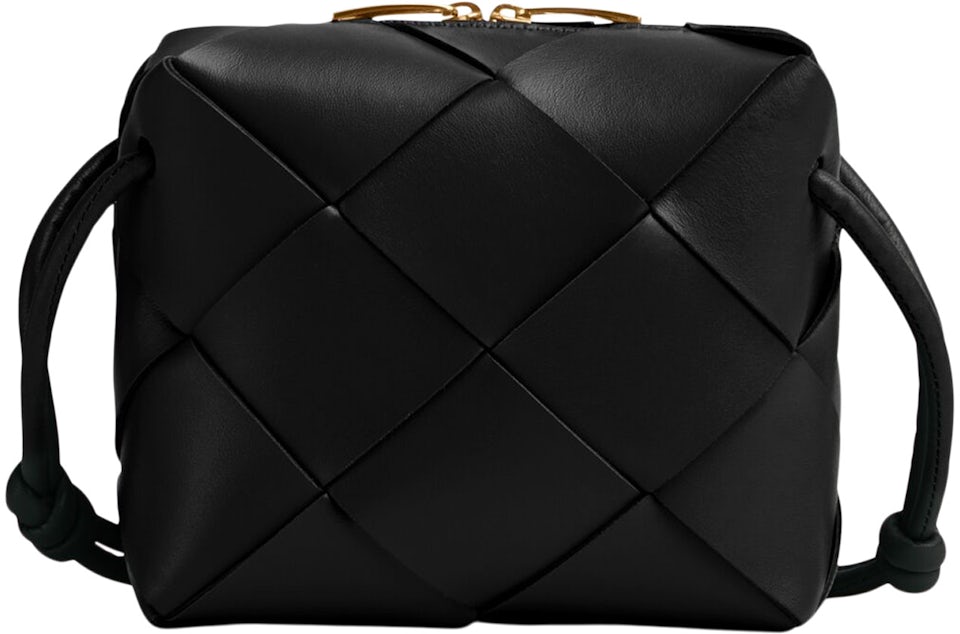 Bottega Veneta - Cassette Mini Intrecciato Leather Shoulder Bag - Black for  Women