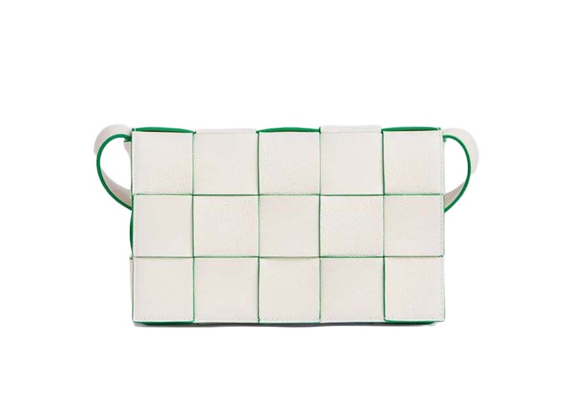 Bottega Veneta Cassette Intrecciato White/Parakeet in