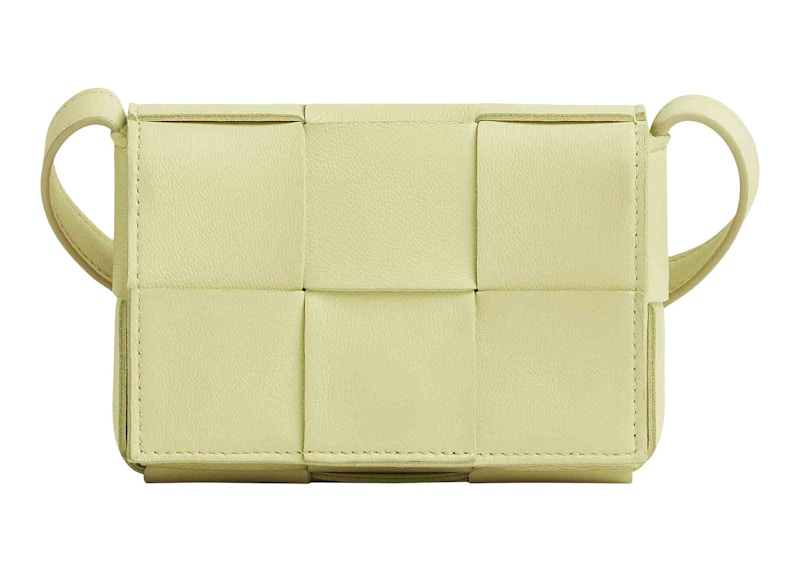 Bottega Veneta Cassette Mini Lemon Washed in Lambskin