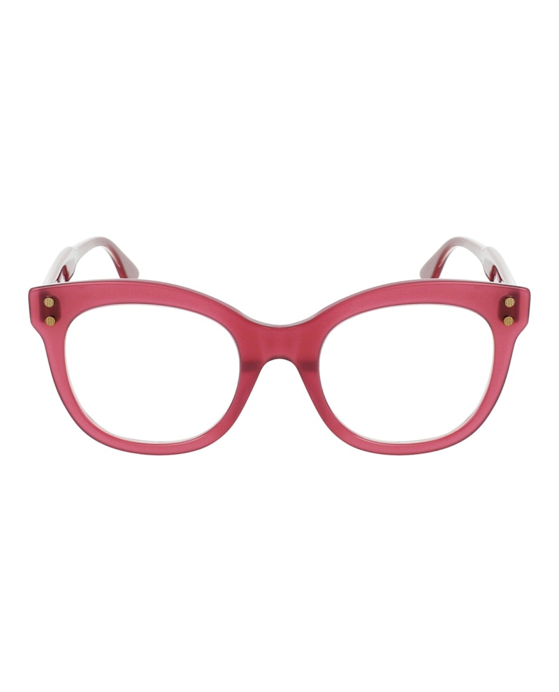 Pre-owned Bottega Veneta Women's  Cat Eyeframe Acetate Optical Frames In Pink Crystal Transparent (bv0241o/3000