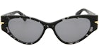 Bottega Veneta Cat Eye-Frame Acetate Sunglasses Black Black Grey (BV1002S-30007849-002)