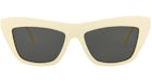 Gafas de sol Bottega Veneta Cat Eye-Frame Acetato Marfil/Gris (BV1121S-30011463-003-10048)