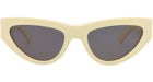 Bottega Veneta Cat Eye-Frame Acetate Sunglasses Yellow Yellow Grey (BV1176S-30013665-004)