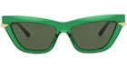 Bottega Veneta Cat Eye-Frame Recycled Acetate Sunglasses Green Gold Green (BV1241S-30014294-003)