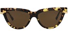 Bottega Veneta Cat Eye-Frame Recycled Acetate Sunglasses Havana Gold Brown (BV1265S-30014573-002)