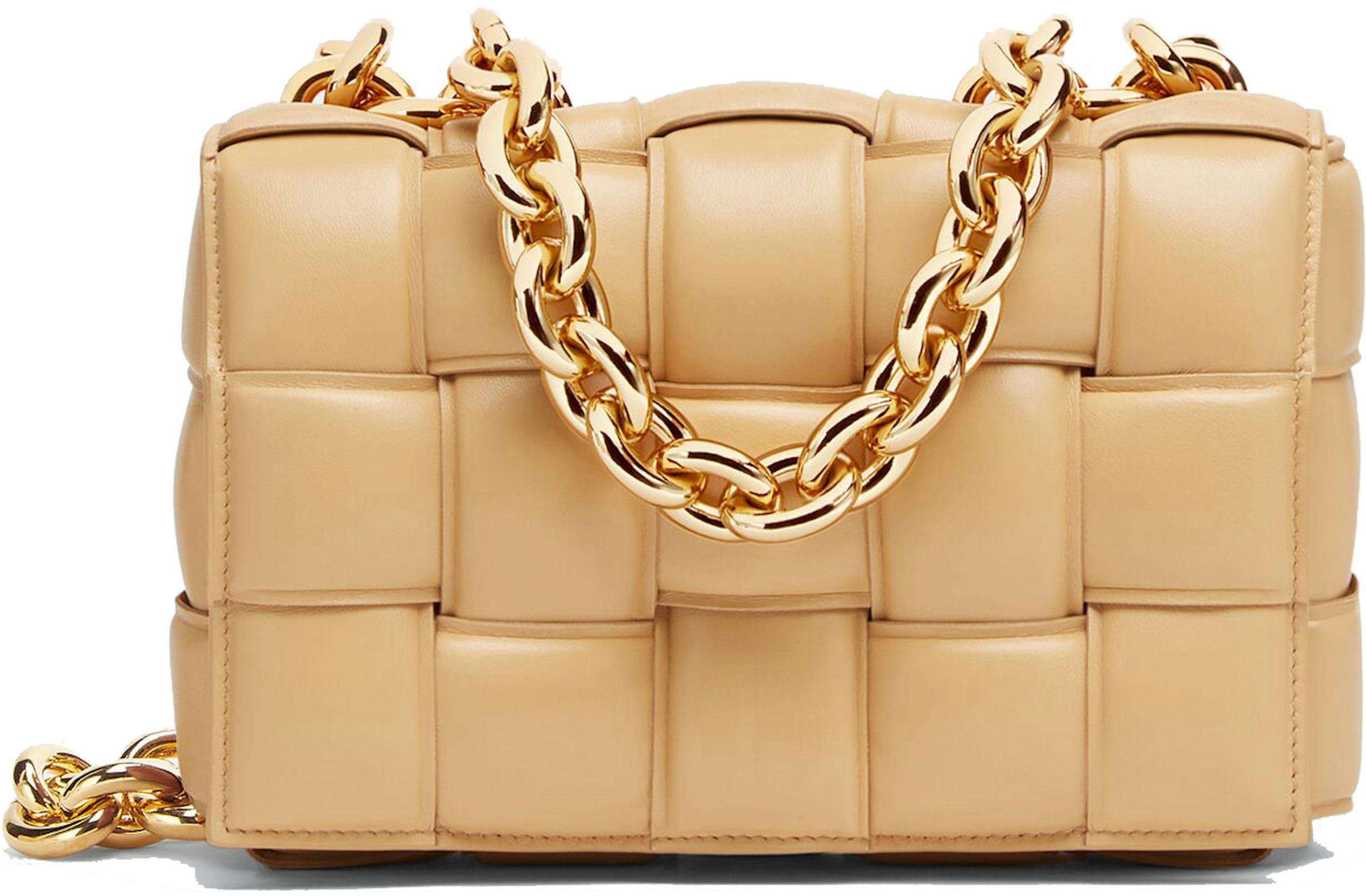 Bottega Veneta Women's The Chain Cassette Padded Leather Shoulder Bag Parakeet Gold