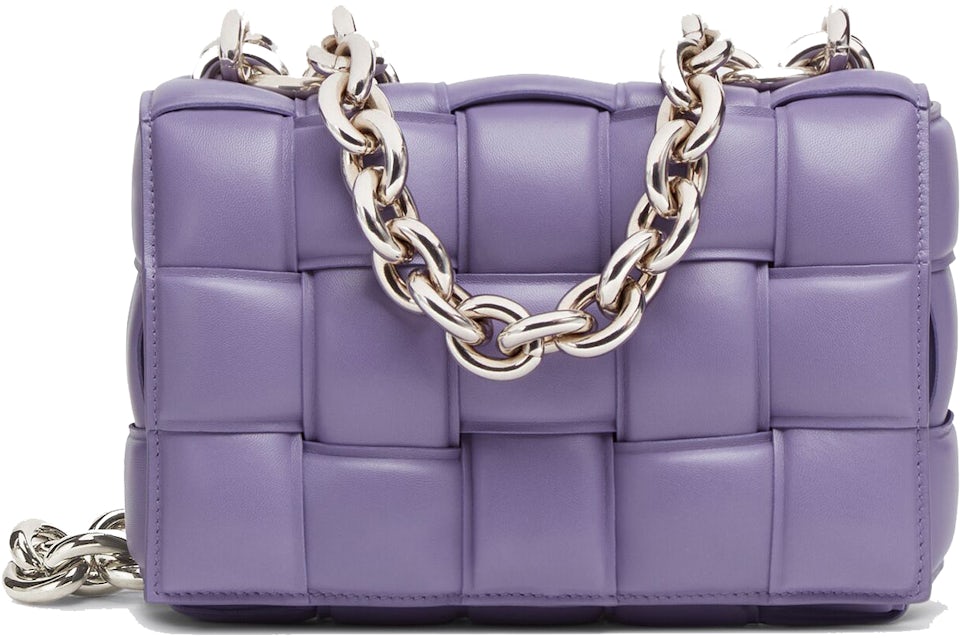 Bottega Veneta, Bags, Bv Shoulder Bag Purple Silver Chain