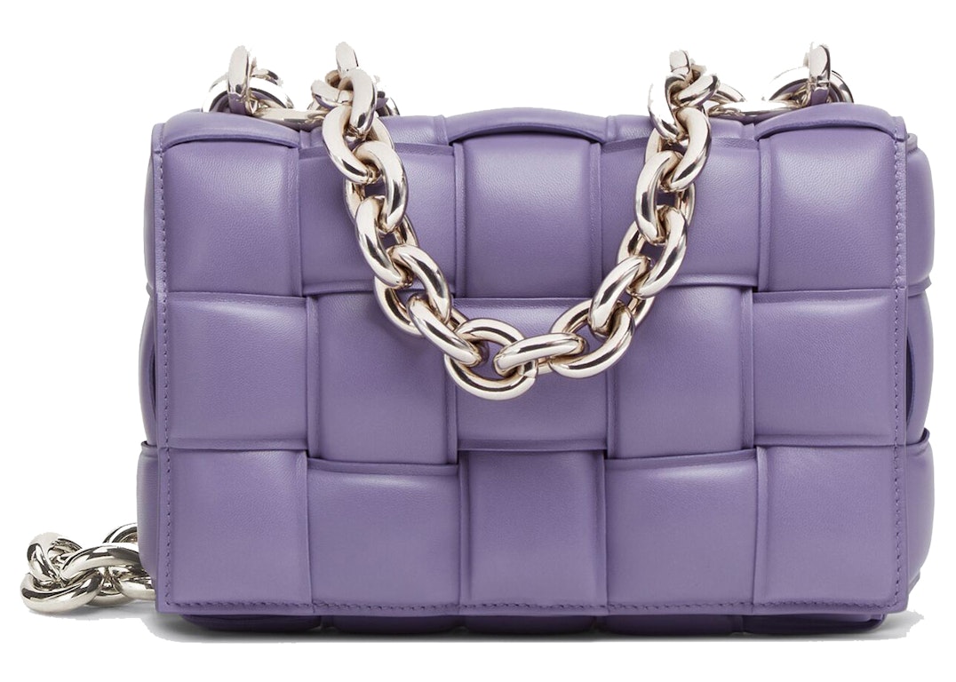 Pre-owned Bottega Veneta Chain Cassette Crossbody Bag Lavender