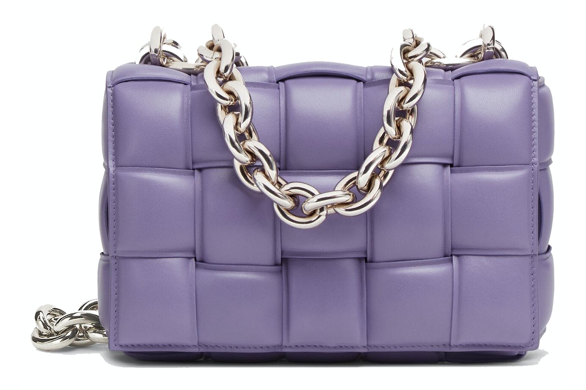 Pre-owned Bottega Veneta Chain Cassette Crossbody Bag Lavender