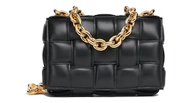Bottega Veneta Chain Cassette Gold-tone Crossbody Bag Black