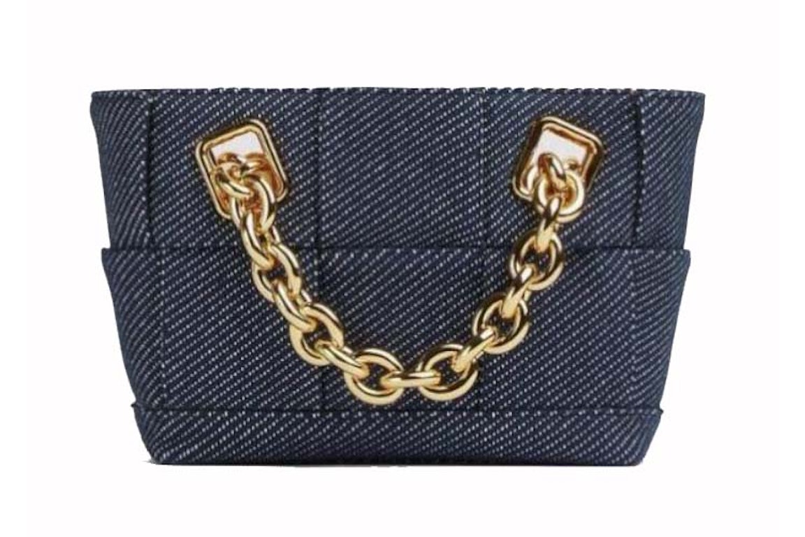 Pre-owned Bottega Veneta Chain Holder Denim Bag Blue