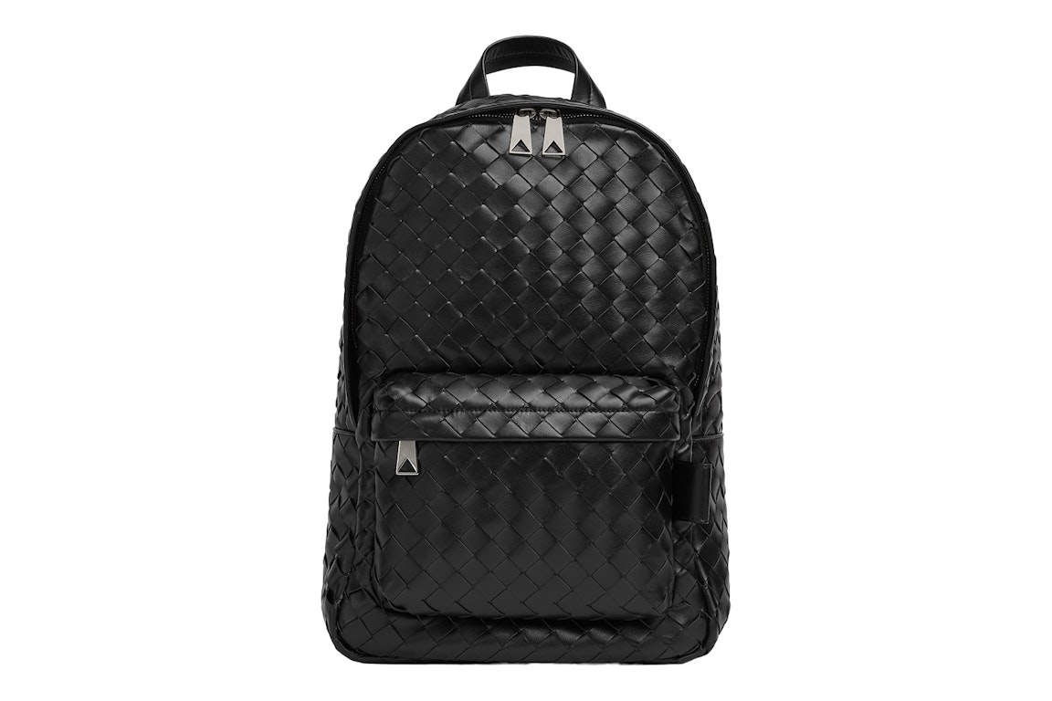 Pre-owned Bottega Veneta Classic Backpack Small Intrecciato Black