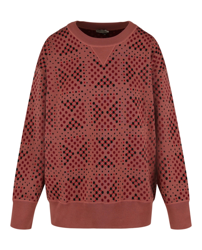 Pre-owned Bottega Veneta Women's  Crewneck Polka Dot Sweatshirt In Rose In Pink
