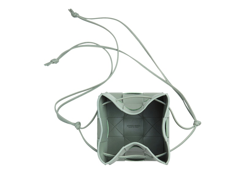 Bottega Crossbody Bucket Bag Small Intreccio New Sauge in