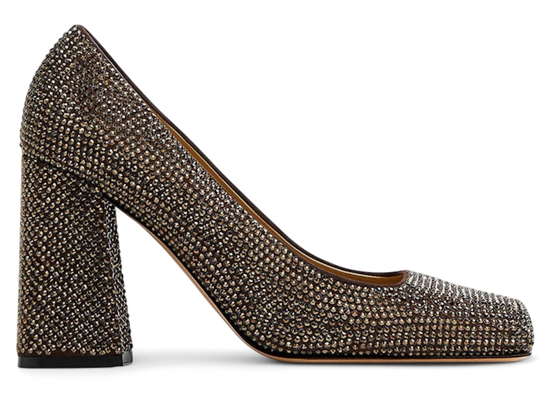Pre-owned Bottega Veneta Crystal Embellished Tower Pumps (women's) Sneakers In Brown