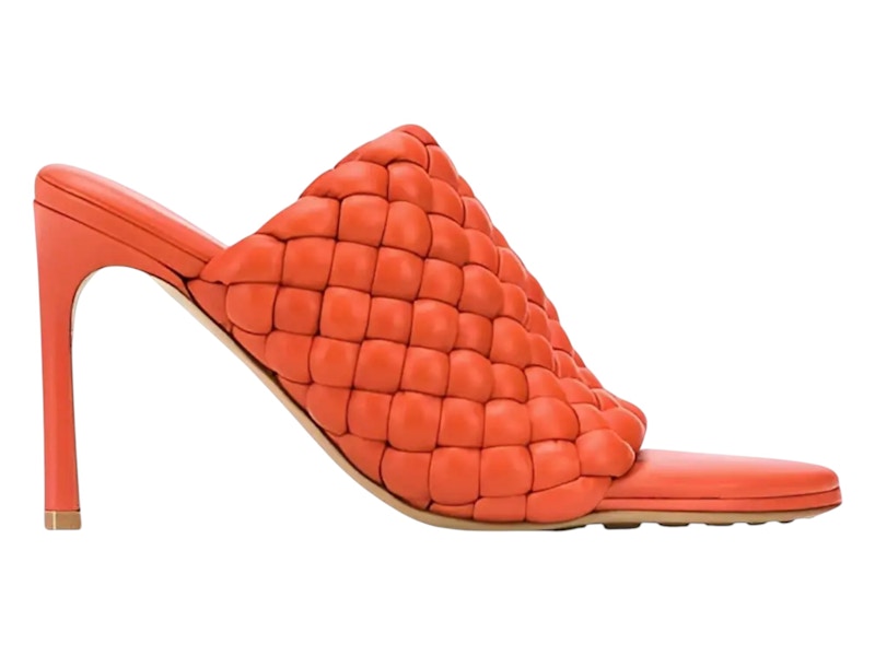 Bottega Veneta Curve Leather Sandals Orange (Women's