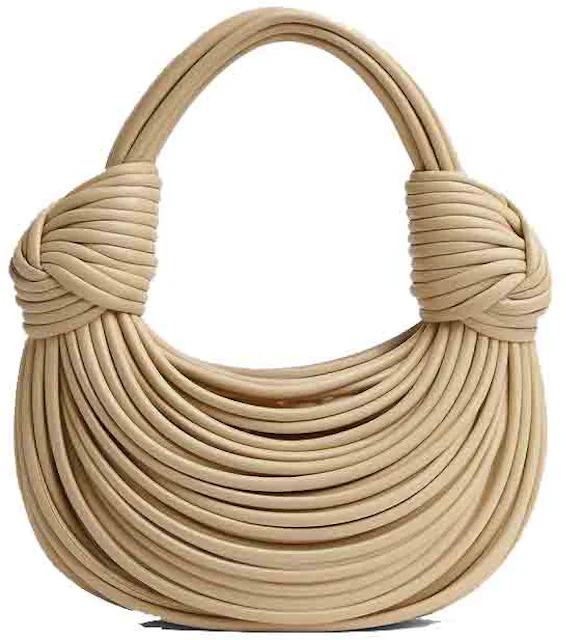 Double Knot Small leather tote in beige - Bottega Veneta