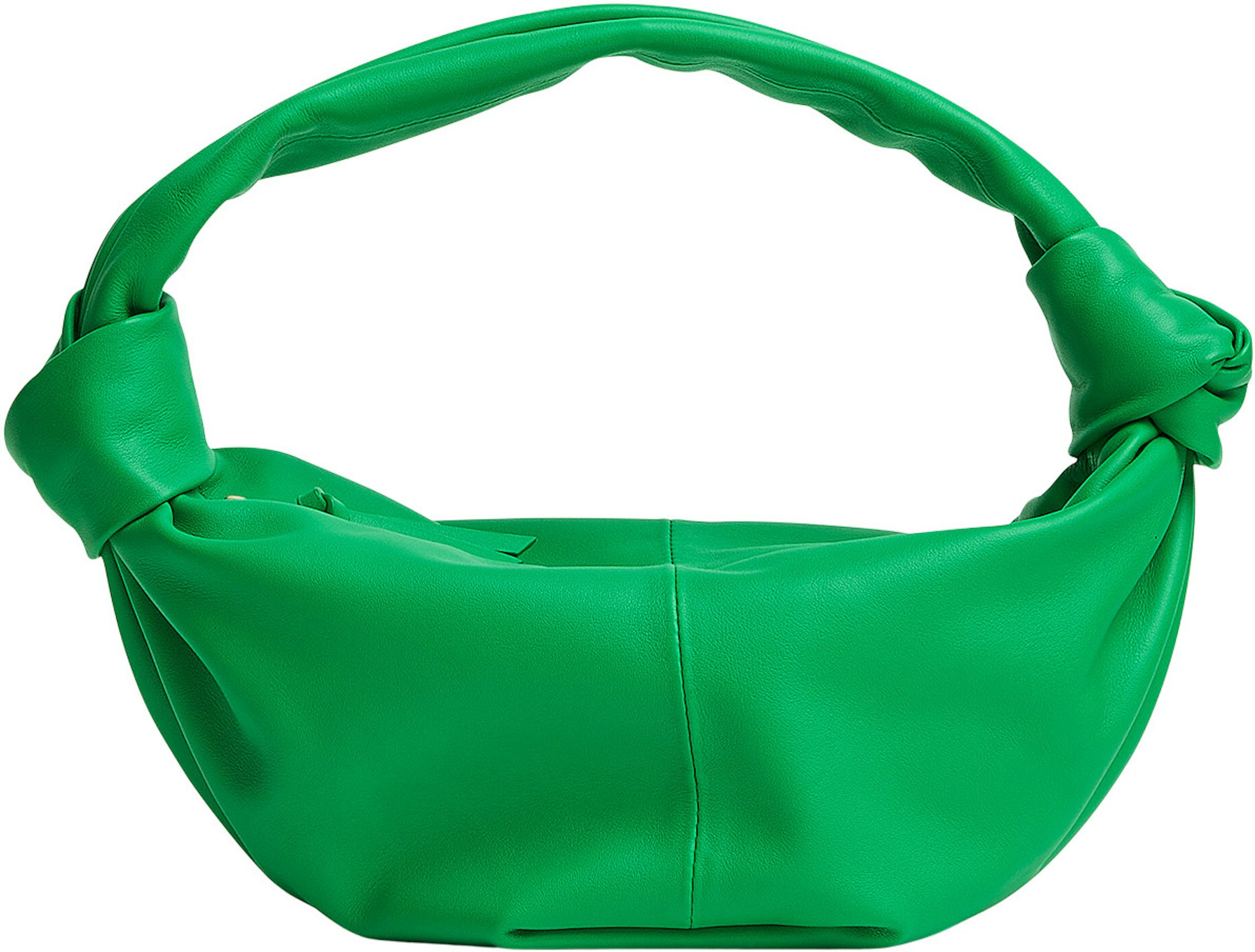 Knot Leather Shoulder Bag in Green - Bottega Veneta