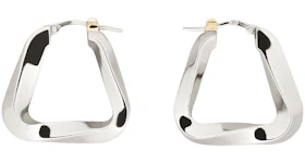 Bottega Veneta Essentials Hoop Earrings Silver