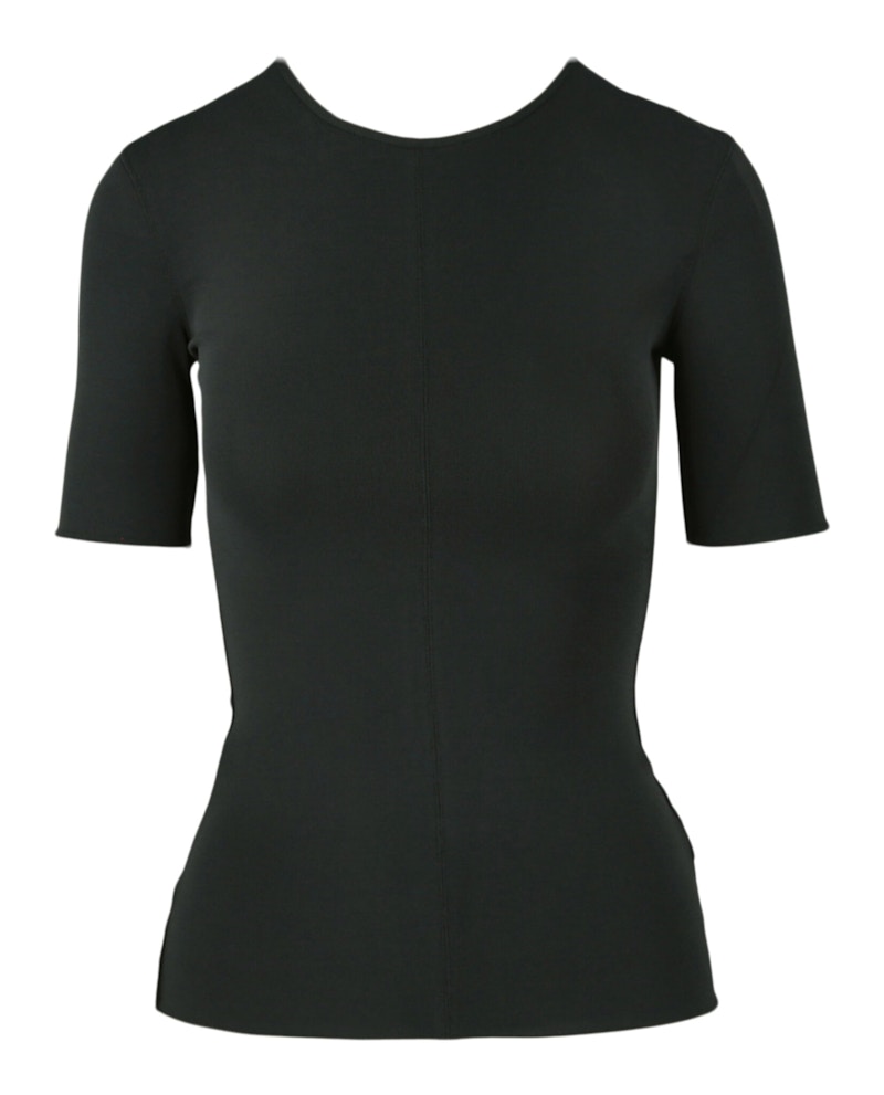 Pre-owned Bottega Veneta Women's  Fitted Short Sleeve Shirt In Asphalt In Gray