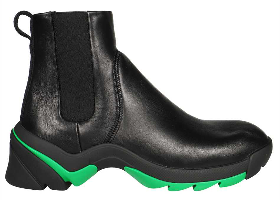 Bottega Veneta Flash High Top Sneaker Black Green Men's 